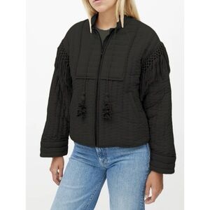 ULLA JOHNSON 100% Silk Black Kibo Jacket